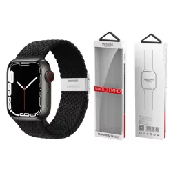 Apple Watch 38/40/41 mm fonott szíj fekete