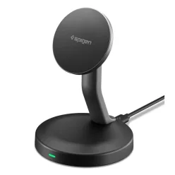   Spigen EF151MS Essential Mágneses MagSafe Vezeték nélküli Töltő 15W Fekete