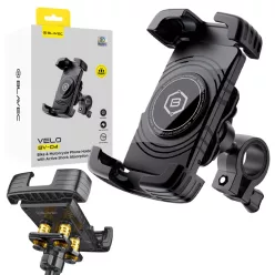   Biciklis/motoros telefontartó Blavec BV-04 Velo kormányra sokk-elnyeléses rendszerrel (BV04-SAHB) fekete
