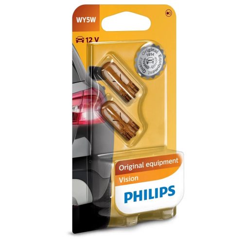 WY5W Philips autós izzó 2 db 12V 5W 12396NAB2