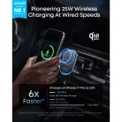 Anker Prime MagGo AirCool vezeték nélküli autós töltő, 25W, fekete (B2933H11)