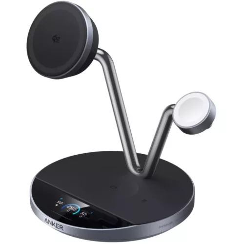 Anker Prime MagGo AirCool 3in1 vezeték nélküli töltő, 25W, fekete B25X7G11