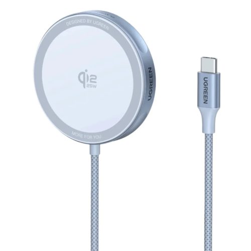 Vezeték nélküli töltő UGREEN MagFlow, 25W, Kék