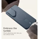 Samsung Galaxy S26 ULTRA SURITCH Magsafe tok, kihajtható állvány, kameravédő kék ütésálló