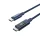 PD60W USB-C to USB-C Digitális Kijelzős 1.2m Nylon Kábel - kék