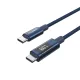 PD60W USB-C to USB-C Digitális Kijelzős 1.2m Nylon Kábel - kék