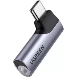   UGREEN CM460 (20194) Hajlított USB-C - 3.5mm Audio Adapter, Szürke