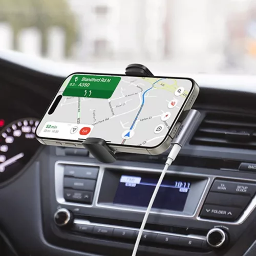 UGREEN CM460 (20194) Hajlított USB-C - 3.5mm Audio Adapter, Szürke