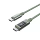 PD60W USB-C to USB-C Digitális Kijelző 1,2m Nylon Kábel - zöld