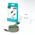 PD60W USB-C to USB-C Digitális Kijelző 1,2m Nylon Kábel - zöld