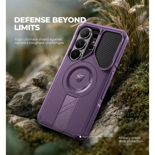 Samsung Galaxy S26 Ultra Dexnor 360 fokos tok kameravédelem, állvány lila, ütésálló