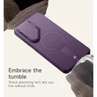 Samsung Galaxy S26 ULTRA SURITCH Magsafe tok, kihajtható állvány, kameravédő lila ütésálló