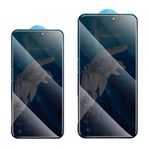 Borofone Edzett Üveg BF7 Diamond Armor Full Screen Anti-spy iPhone 17 Pro üvegfólia - 10 darab