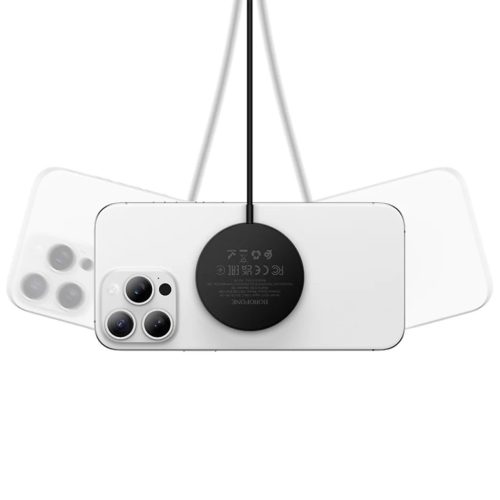 Borofone BQ41 Glory 3 az 1-ben 15W fekete vezeték nélküli töltő