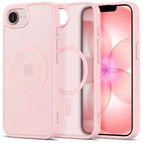 iPhone 16e / 17e Tech-Protect BasicMag MagSafe matt puha rózsaszín tok