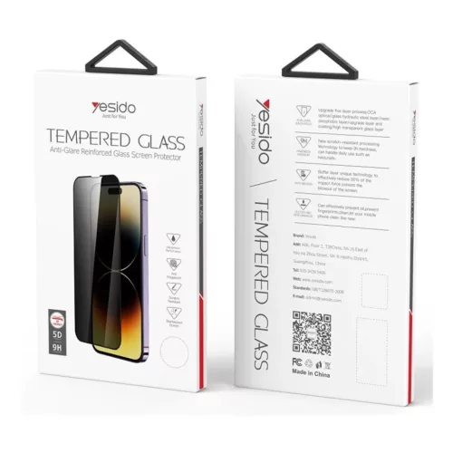 iPhone 16 Plus YESIDO PRIVACY üvegfólia TG02
