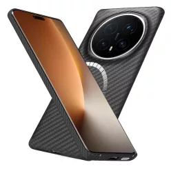 Honor Magic8 Pro Fekete Techsuit Aramid Fiber MagSafe tok