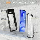 Techsuit - ColorVerse 360 Sorozat + Képernyővédő - Google Pixel 10a - Fekete tok