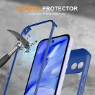 Techsuit - ColorVerse 360 sorozat + képernyővédő - Google Pixel 10a - Kék tok
