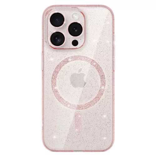 Glitter Magsafe tok Samsung Galaxy S26 Ultra pink clear tok