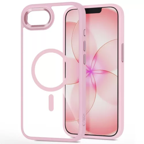 iPhone 16e / 17e Tech-protect Magmat Magsafe tok Rózsaszín/Átlátszó
