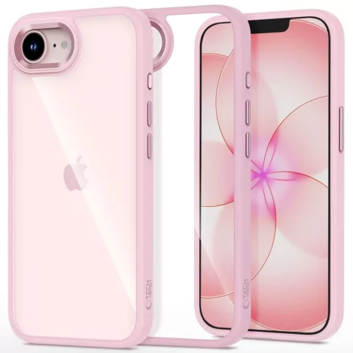 iPhone 16e / 17e Tech-protect Magmat tok Rózsaszín/Átlátszó
