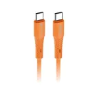 Forcell F-Energy QC4.0 PD 3A 60W Szilikon 1 m C344 narancs Type-C USB kábel