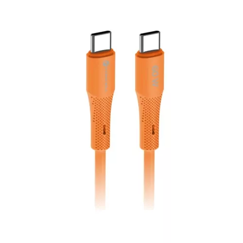 Forcell F-Energy QC4.0 PD 3A 60W Szilikon 1 m C344 narancs Type-C USB kábel
