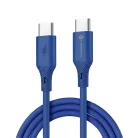 Forcell F-Energy QC4.0 PD 3A 60W Szilikon 1 m C344 sötétkék USB-C kábel