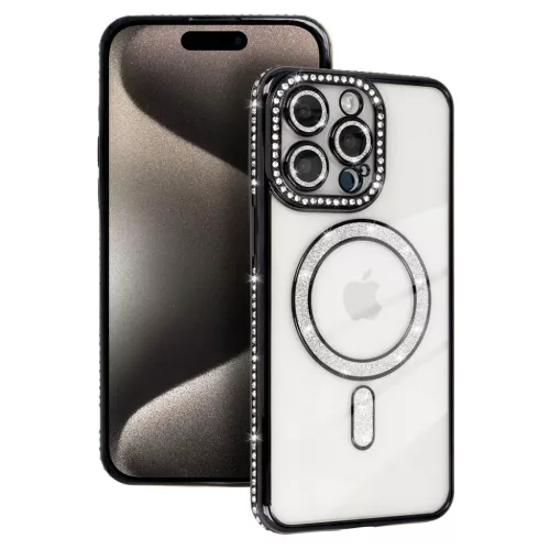 Bling Magsafe tok Xiaomi Redmi Note 15 Pro 4G fekete tok