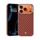 Benks Mágneses Páncél Air Armor Grid Kevlar Tok Fém Keret 600D (H070) iPhone 17 Pro Max narancs tok