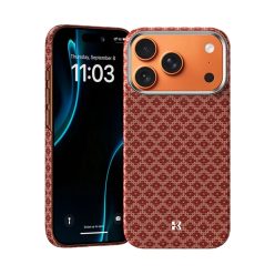   Benks Mágneses Páncél Air Armor Grid Kevlar Tok Fém Keret 600D (H070) iPhone 17 Pro Max narancs tok