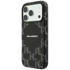 iPhone 17 Pro Max Monogram logó Karl Lagerfeld tok fekete