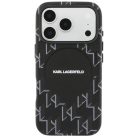 iPhone 17 Pro Max Monogram logó Karl Lagerfeld tok fekete