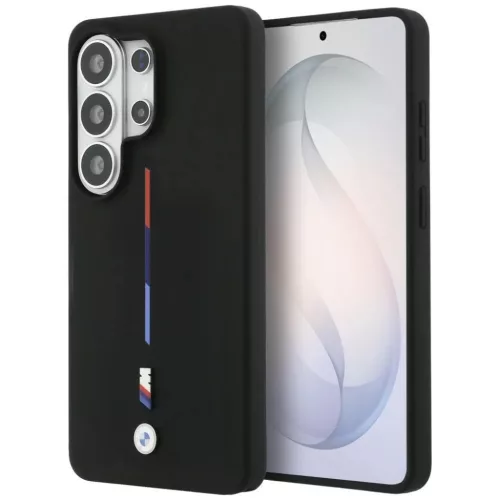 Samsung Galaxy S26 Ultra M szilikon trikolor vonal MagSafe tok fekete