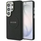 Samsung Galaxy S26 Ultra Guess Saffiano Peony Embossed Ring MagSafe tok fekete
