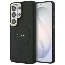   Samsung Galaxy S26 Ultra Guess Saffiano Peony Embossed Ring MagSafe tok fekete