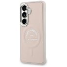 Samsung Galaxy S26 Karl Lagerfeld Dombornyomott Gyűrű RSG Logo MagSafe tok rózsaszín