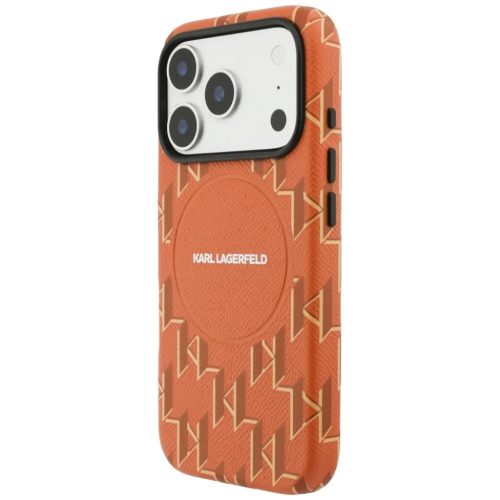 iPhone 17 Pro Max Karl Lagerfeld Monogram logó MagSafe narancs tok