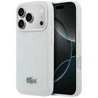 iPhone 17 Pro Max Lacoste Petit Pique Lacquer Logo MagSafe tok világosszürke