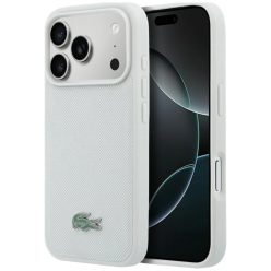   iPhone 17 Pro Max Lacoste Petit Pique Lacquer Logo MagSafe tok világosszürke