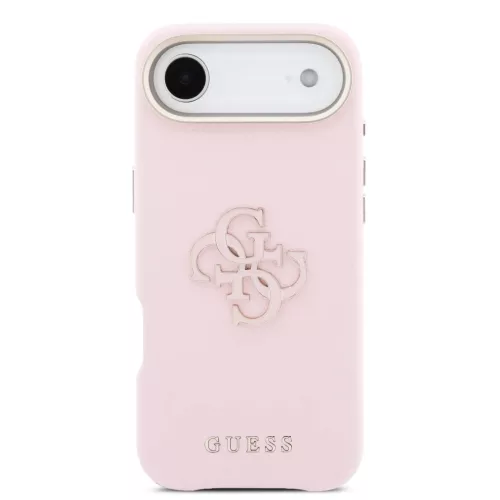 iPhone 17 Air rózsaszín Guess PU Resin Logo tok
