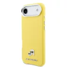 Karl Lagerfeld PU Karl és Choupette Fejek Tűk MagSafe iPhone Air sárga tok