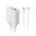 Maxlife MXTC-10-20AC PD QC töltő 1x USB-C 1x USB 20W fehér + USB-C - USB-C kábel 20W