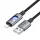 USB-A - Lightning kábel Hoco U144 Led, 18W, 2.4A, 1.2m, Fekete