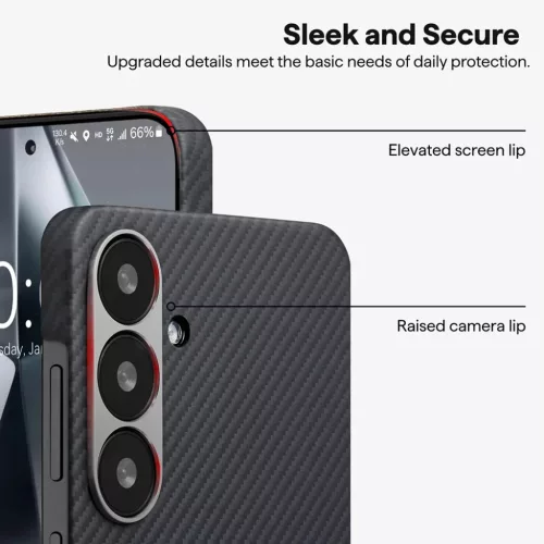 Google Pixel 10 Pro XL Fekete Techsuit Aramid Fiber MagSafe tok