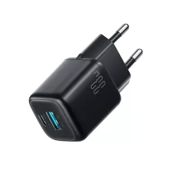   Joyroom JR-TG7 33W USB-A + USB-C fali töltő adapter - Fekete