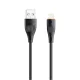T-PHOX X-LITE Lightning kábel fekete 1m 3A