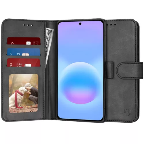 Techsuit - Diary fliptok - Samsung Galaxy A57 5G - Fekete tok