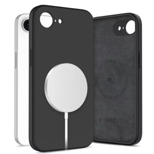 iPhone 16e / 17e Tech-protect Silicone Magsafe tok Fekete